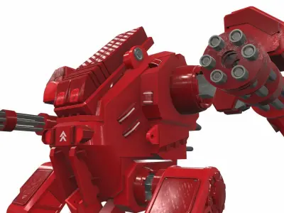 Battle mech robot mobi 6R 3D model