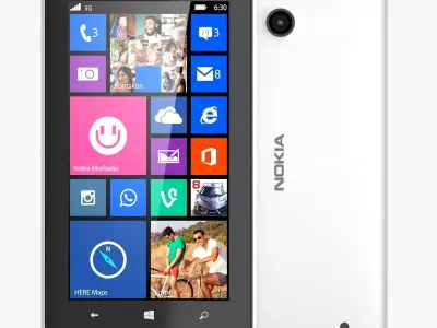 Nokia Lumia 630 white 3D model