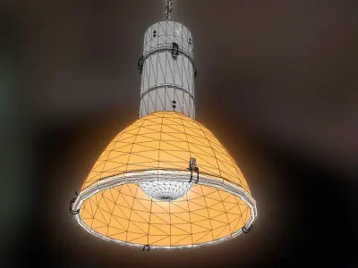 Raw Metal  Orange Industrial Low-poly 3D model