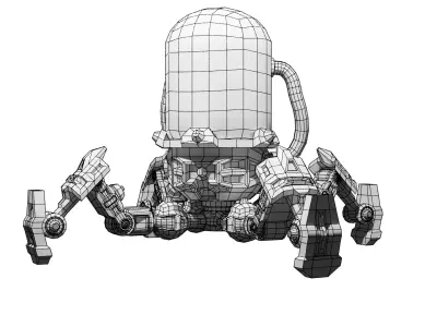 eye robot Low-poly 3D model