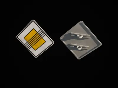 Czech road signs pack - Misc 1 Low-poly 3D model