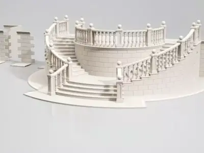 Entrance stair 3D model