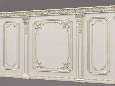 Wall Molding in Classic French style 32 3D model