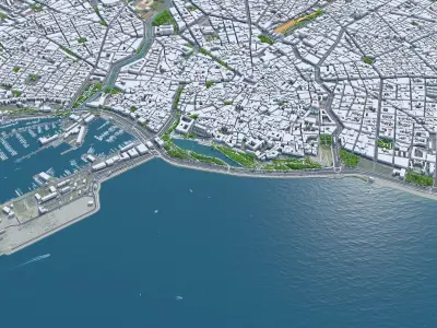 Palma Downtown Spain Low-poly 3D model