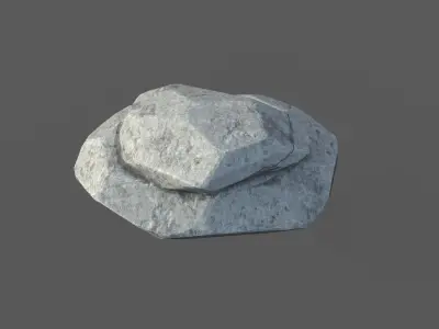 Low Poly Rock 1 Game Ready Model Low-poly 3D model