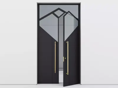 Aluminium door 345 3D model