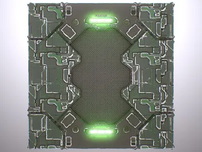 PBR Sci-Fi Spaceship Texture 45 Low-poly 3D model