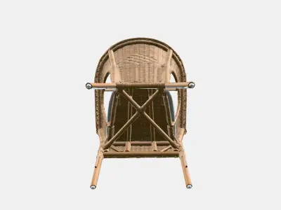 AGEN Armchair with plush cover Low-poly 3D model