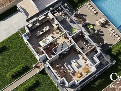 Modular Classic Style American House 18 Low-poly 3D model