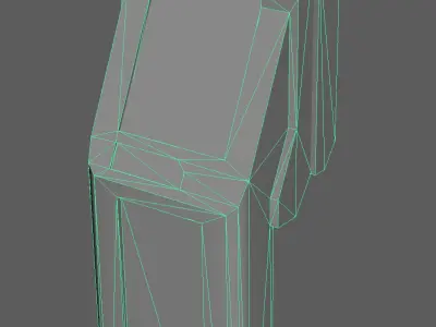 Futuristic stylized console Low-poly 3D model