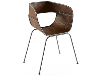 Scoop Chair industry west Low-poly 3D model