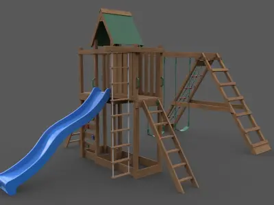 PBR Playground Jungle Gym 07 Low-poly 3D model
