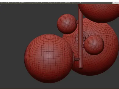  Plafondlamp in smoked glas bullesco Low-poly 3D model