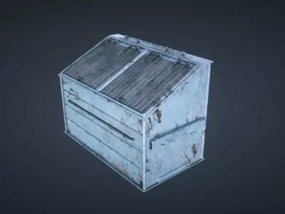 Bin Container Low-poly 3D model