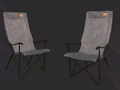 Camping chair Low-poly 3D model order