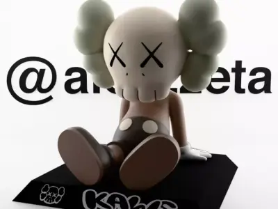 Kaws Holiday Taipei Chibi Textured 3D model