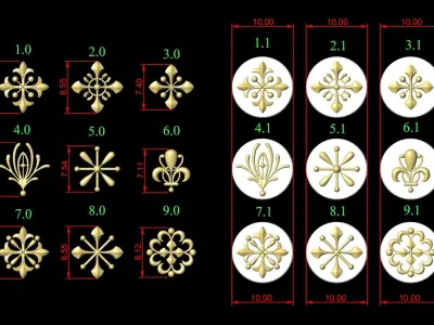 pattern design for assembly set 0001 3D print model