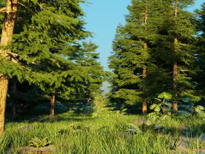 Spring Forest 3D model