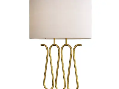Brass and Marble Table Lamp Liang and Eimil Harp Low-poly 3D model