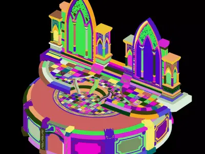 Moon City - Temple 01 3D model