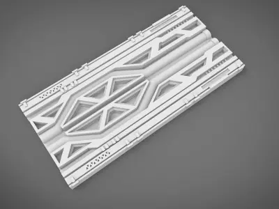 Scifi wall architect kitbash 3 3D print model