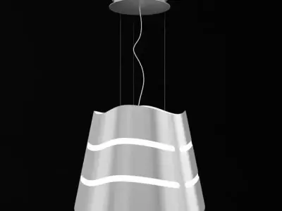Modern Metal Hanging Light Fixture 3D model