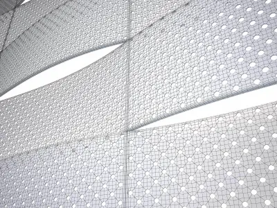 perforated metal panel N12 3D model 3D model