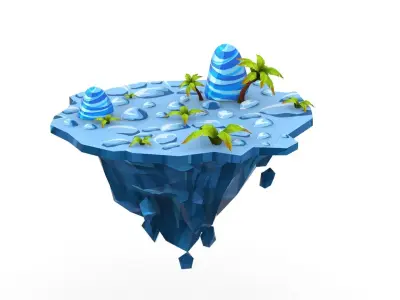 Island 3D Low-poly 3D model