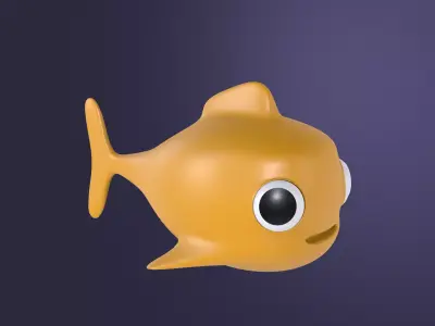  Golden Fish  Free 3D model