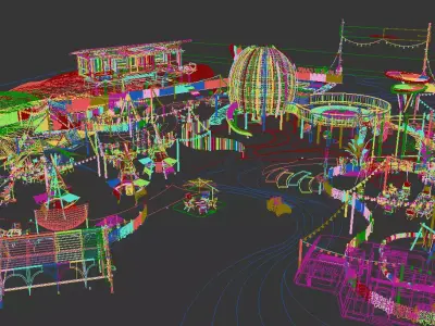 Camping Park Low-poly 3D model