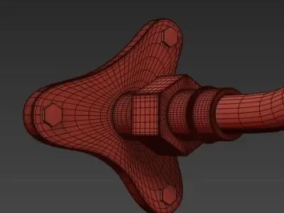 Steampunk Extension Pole Bra 3D model