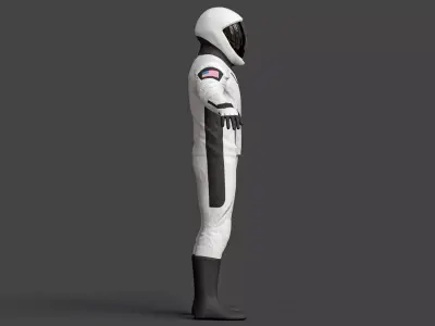  SpaceX Spacesuit SpaceX IVA Suit Dragon Starman 01 Low-poly 3D model
