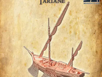 Fisherman Tartane Tabletop Terrain 28 MM 3D print model