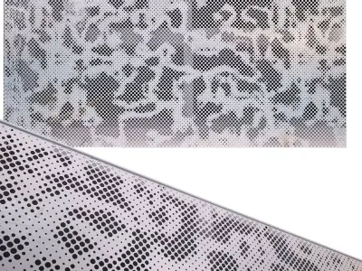 perforated metal panel N17 3D model