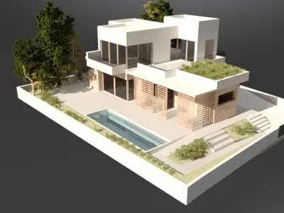 MODERN HOUSE 3D model  3D model