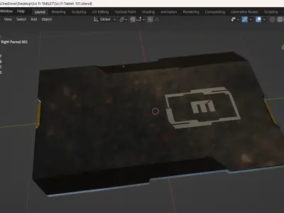 Sci Fi Tablet Low-poly 3D model