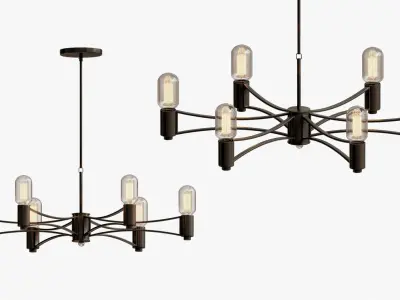 CHANDELIER LOFT DROPLET CHANDELIER 6 3D model