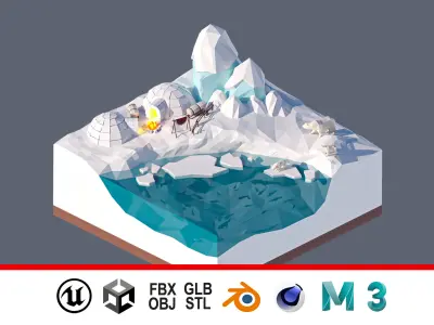 land 51A Low-poly 3D model