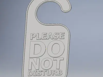 Please Do Not Disturb Door Hanger 3D print model