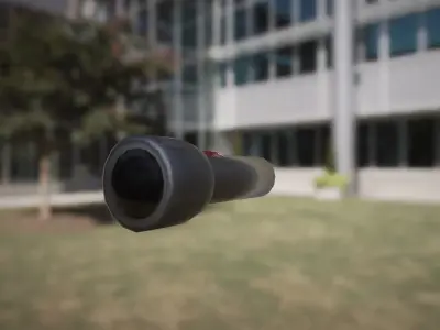 Low-poly GameReady Torch light shining Free low-poly 3D model