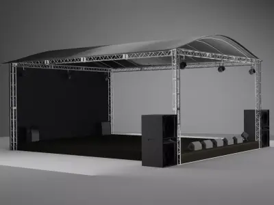 stage outdoor Low-poly 3D model