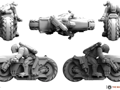 Cyberzerkers - Biker Squad 3D print model