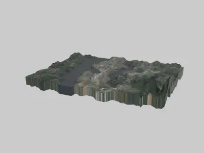 Seattle City Low-poly 3D model