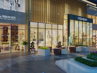 commercial street 3D model purchase