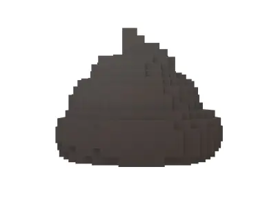 Pixel Pile of Poo v1 003 Low-poly 3D model