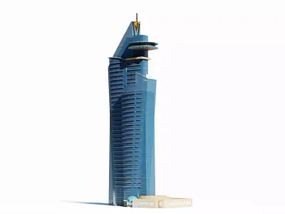 World trade center - Qatar doha Low-poly 3D model