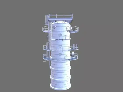 Stainless Steel Tanks Low-poly 3D model