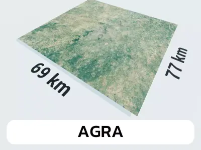 Agra India City Landscape 3D Model 3D model