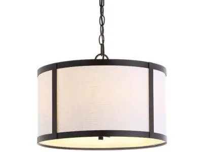 Cassie 4 - Light Unique Statement Drum Pendant - 2 Colour 3D model