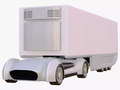 Autonomous Futuristic Cargo Truck M2 3D model